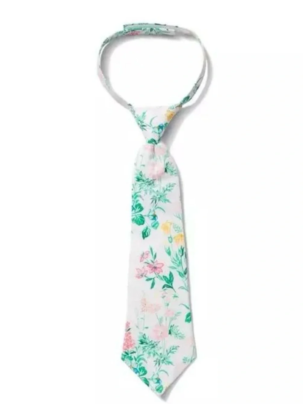 NWT Janie & Jack Floral Necktie White Floral Print